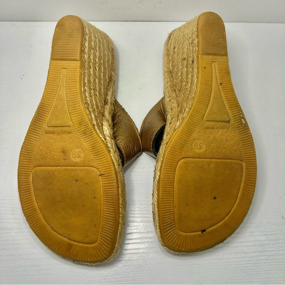 Burberry Espadrille Classic Nova Metallic Wedge Sandal EU 39 US 8.5 - Picture 10 of 16